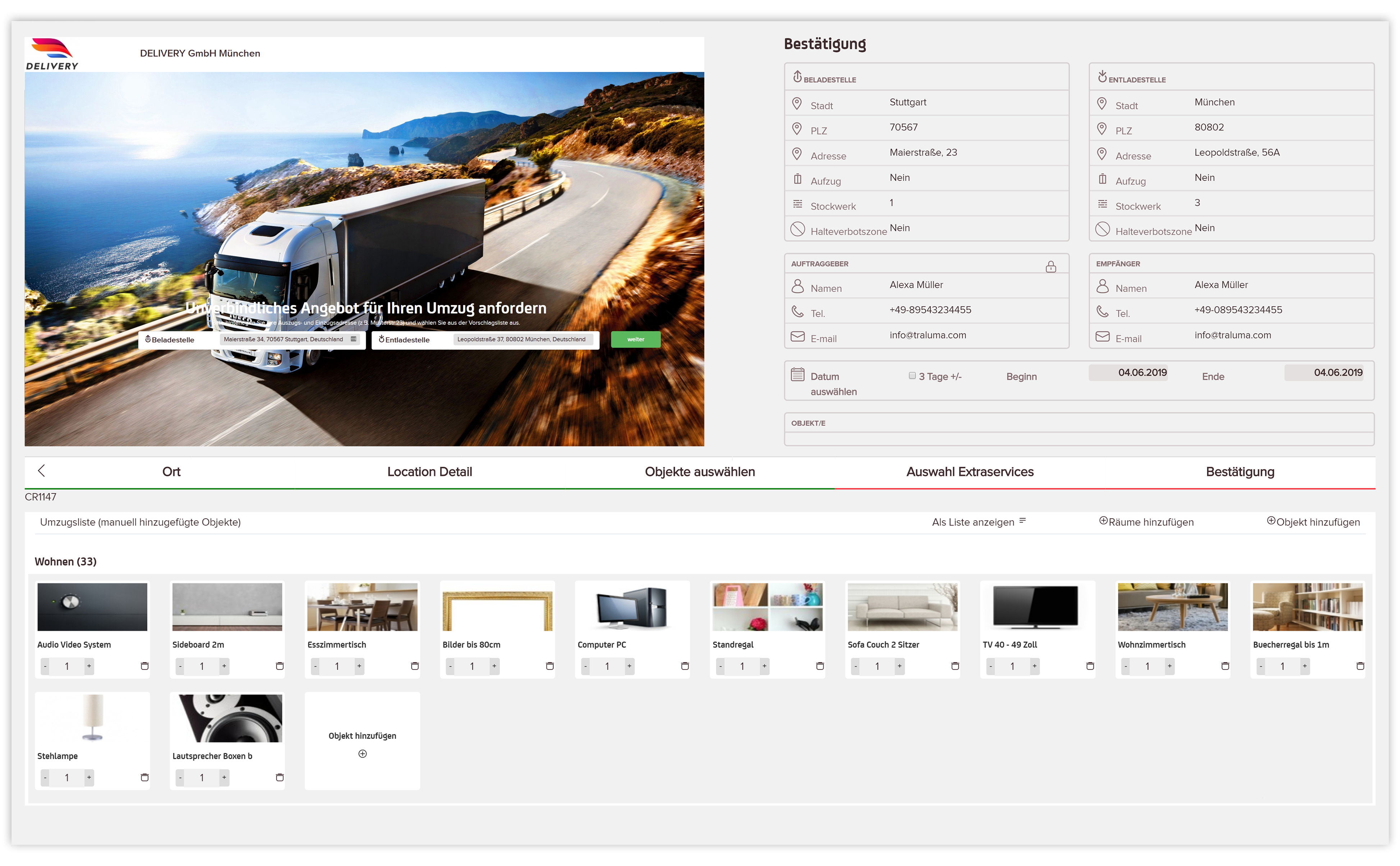 Unser moderne Umzugssoftware hat einer der besten Umzugslisten anzubieten